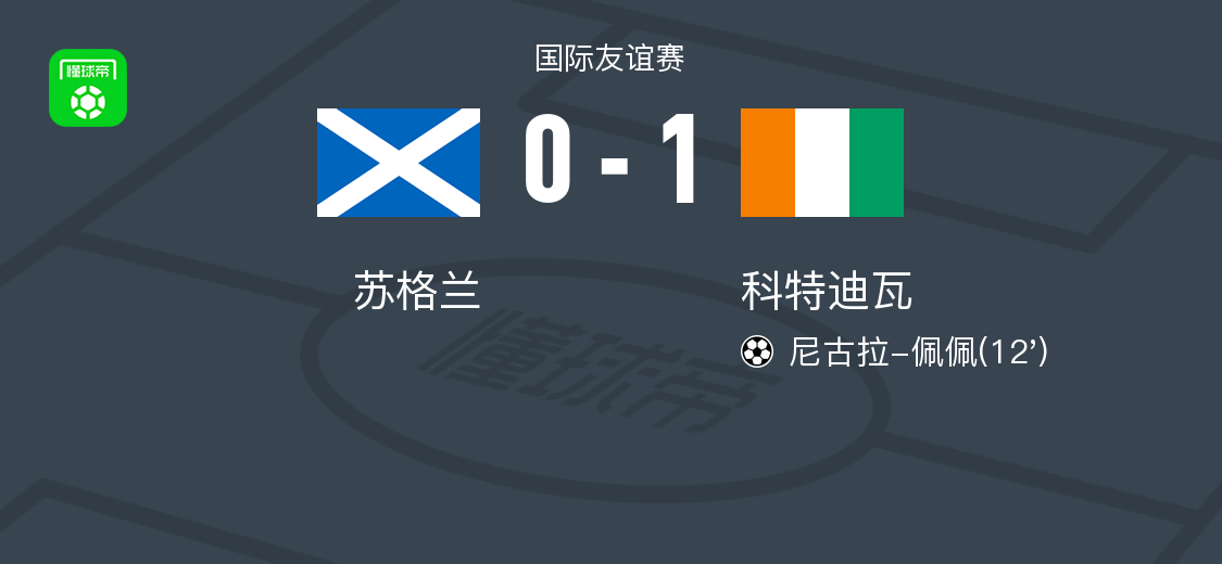 世界杯官方平台app下载-科特迪瓦1-0苏格兰，尼古拉-佩佩打进全场唯一进球